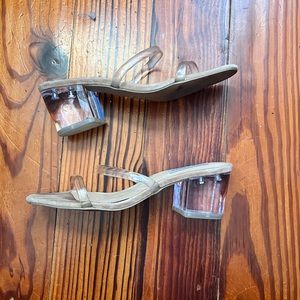 Steve Madden Clear Strappy Block Heels